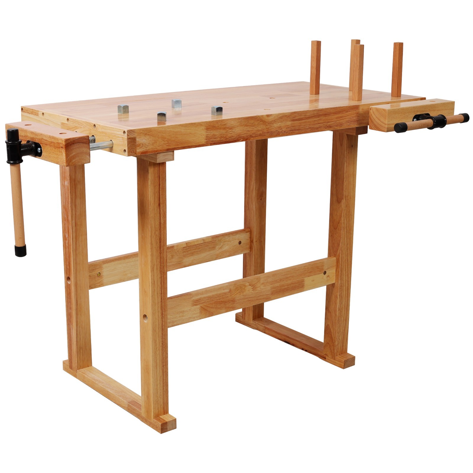 Heavy Duty 40" Wood Workbench 330Lbs Capacity with Adjustable Handle