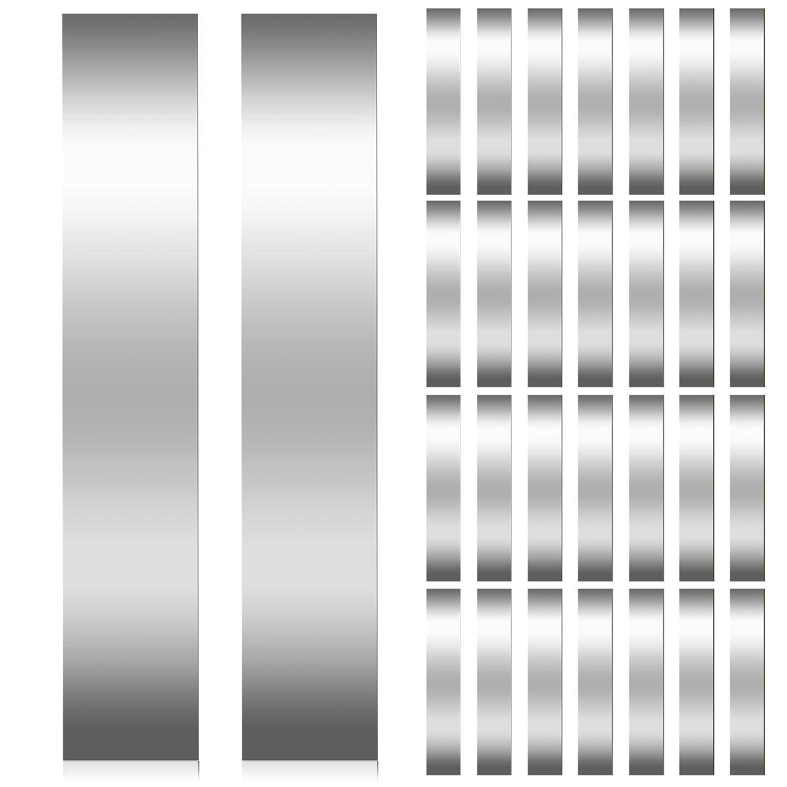 30 Pieces Shim Stock Assortment Metal Shim Stock 304 Stainless Steel Strips 1...