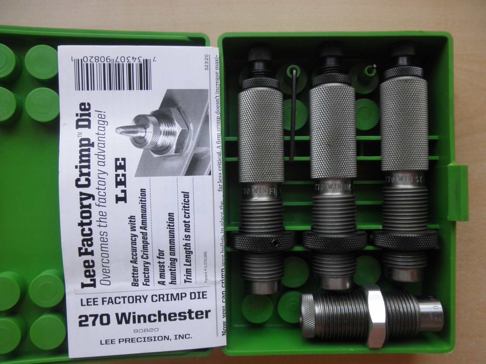 Redding 270 Winchester Die Set Full Length 80135, + neck size 81135 & LEE FC die
