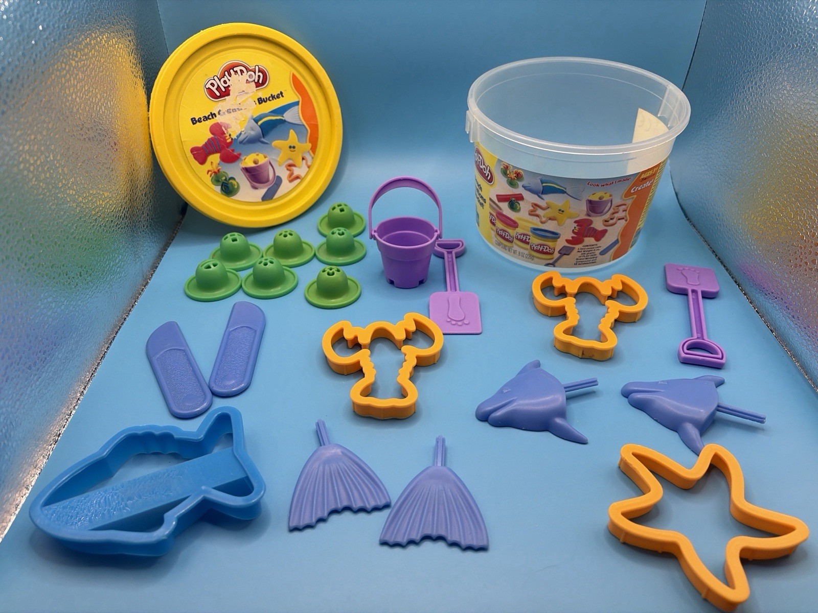 Play-Doh Beach Creations Bucket Lot Tools Molds Accessories Under Sea Hasbro