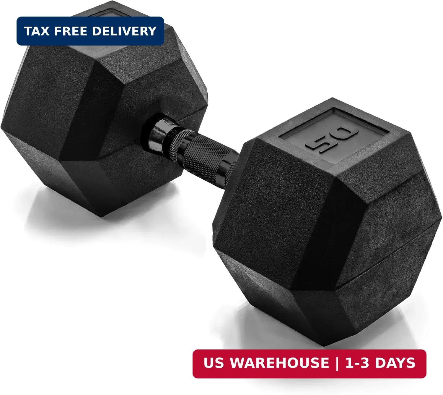 Rubber Coated Dumbbell Weights, Free Weights for Home Gym Strength Training