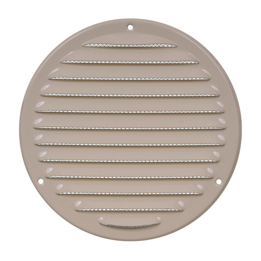 Beige Metal Round Aerator Grid 160mm/199mm With Fly Flat Screen Tube