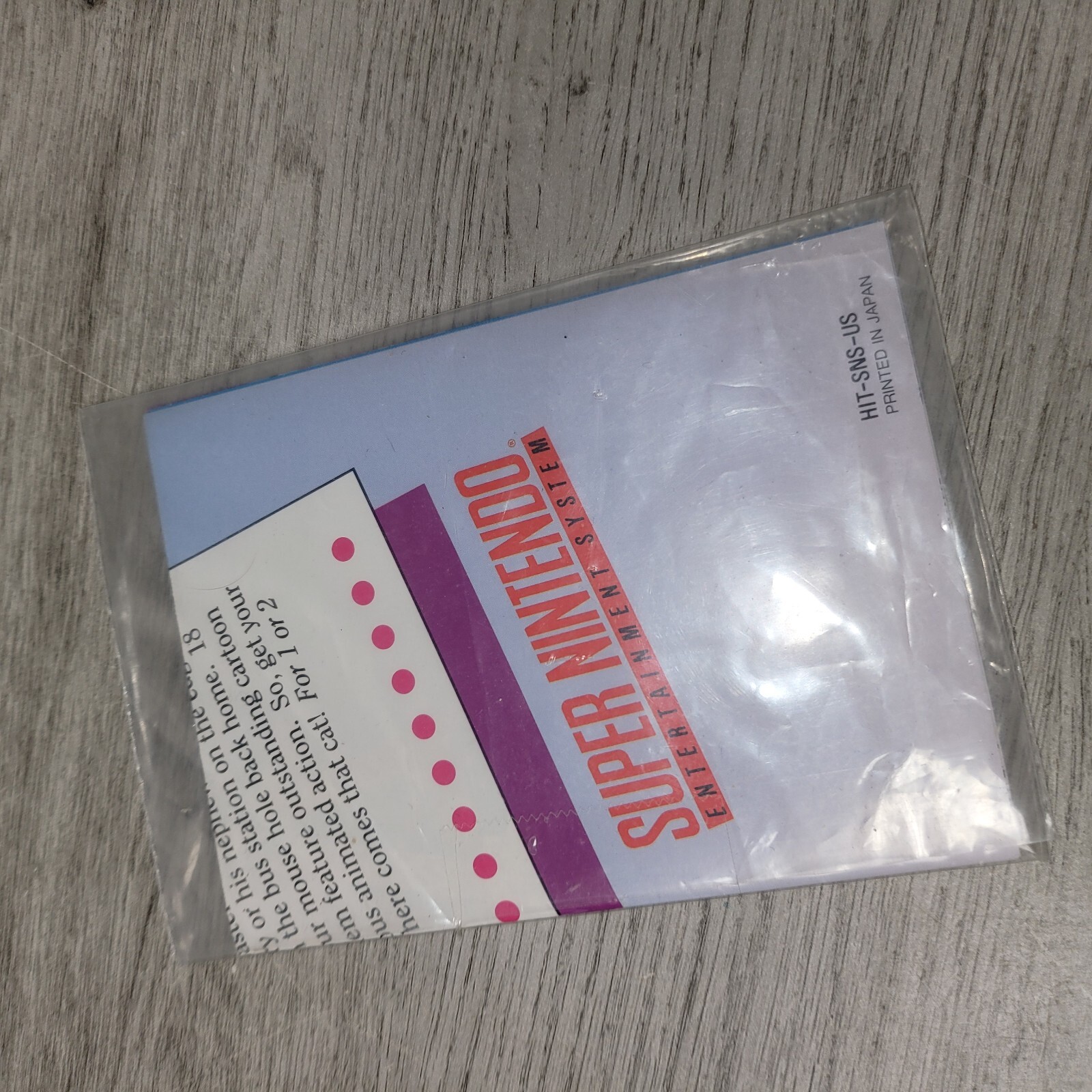Super Nintendo Insert Sealed Never Opened Vintage Original Tape