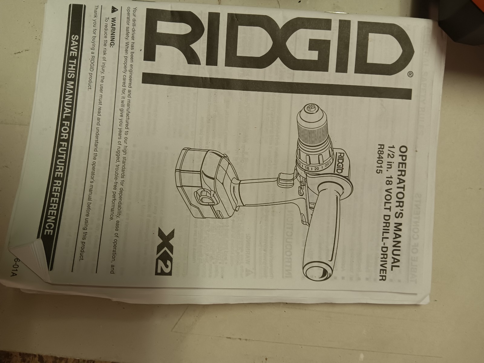1/2 inch rigid drill/driver 18v