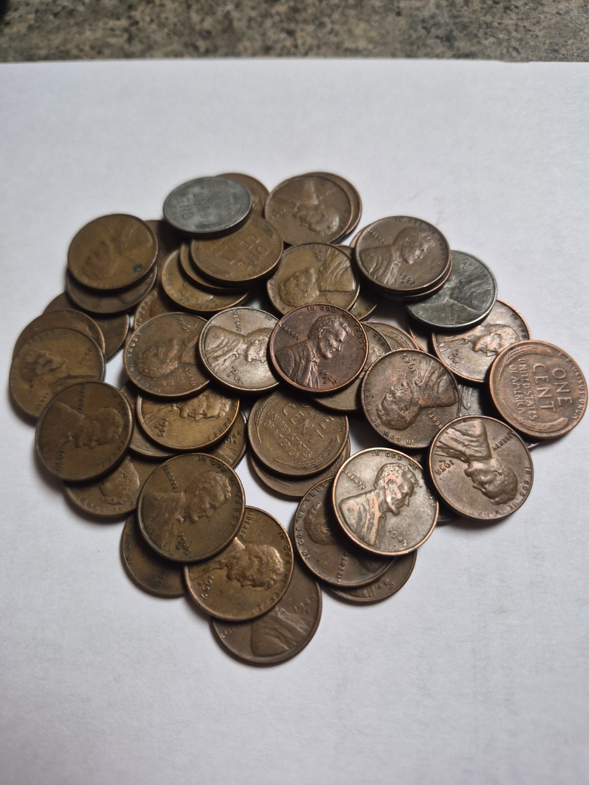 1941-1958D Complete Set (51 Coins) Lincoln Wheat Cent Penny