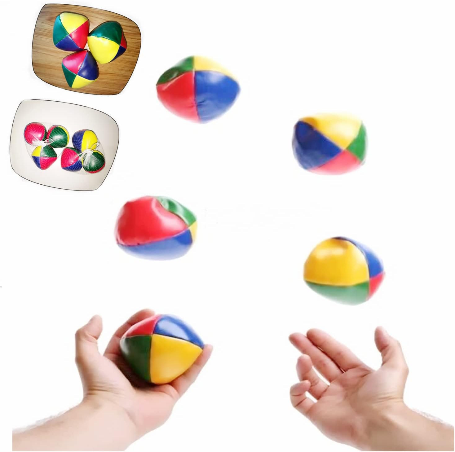 6 Pcs Juggling Balls Set for Beginners Multi-Colored Juggling Balls, Mini Durabl