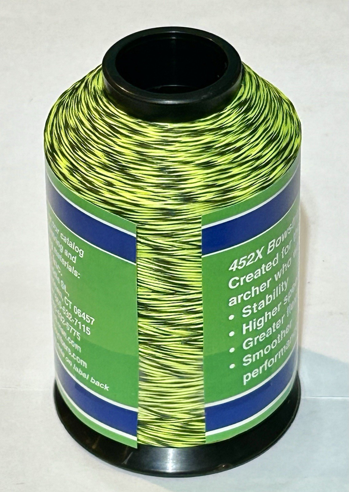 BCY 452X Bowstring Material Flo. Yellow/ Black  1/4 lb spool NEW
