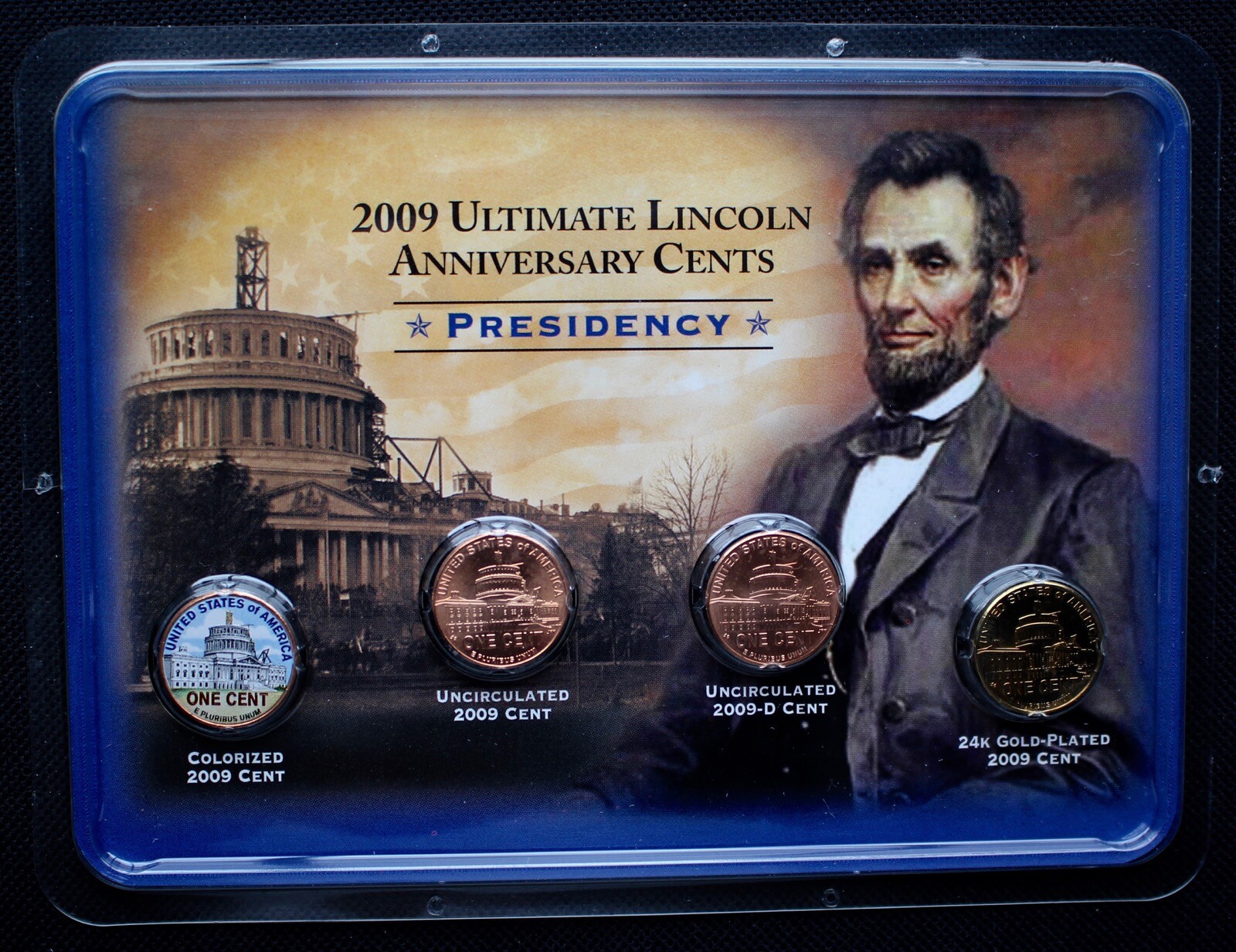 2009 ULTIMATE LINCOLN ANNIVERSARY CENTS ‘PRESIDENCY’ - Colourized - 24k GP