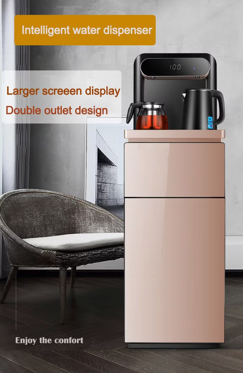 Gold Bottom Loading Hot and Room Temperature Water Dispenser Tea Bar Machine