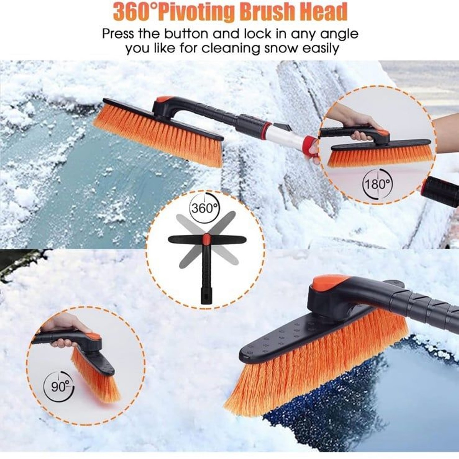 Multifunctional extendable 2pack Snow scraper brand new in box scratch resistant