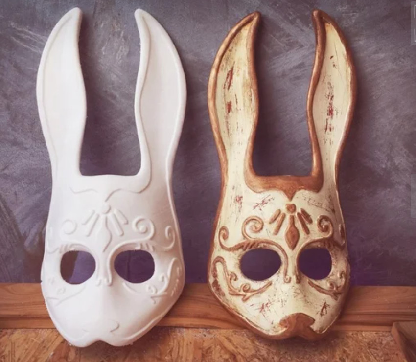 Bioshock 1/2 Splicer Bunny Mask Full/Damaged UNPAINTED