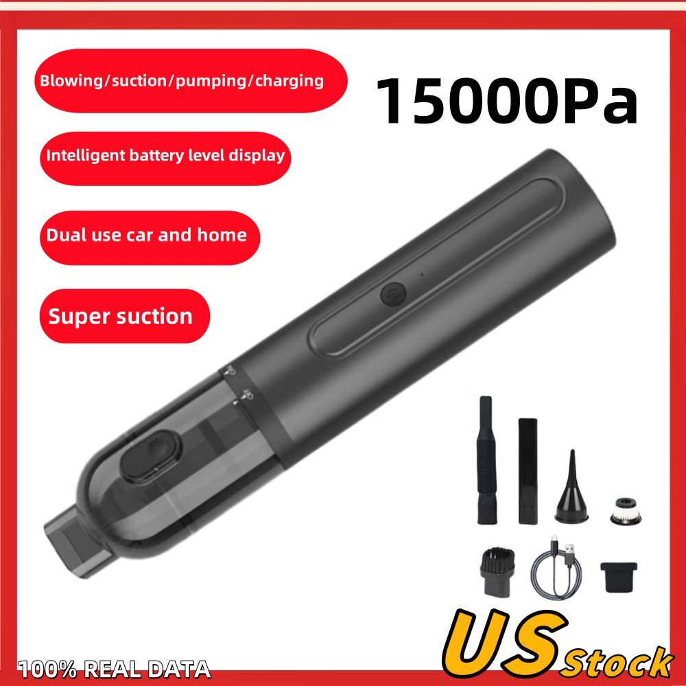 4 in 1 Hoover Car Vacuum Cleaner Air Blower Wireless Handheld Rechargeable Mini