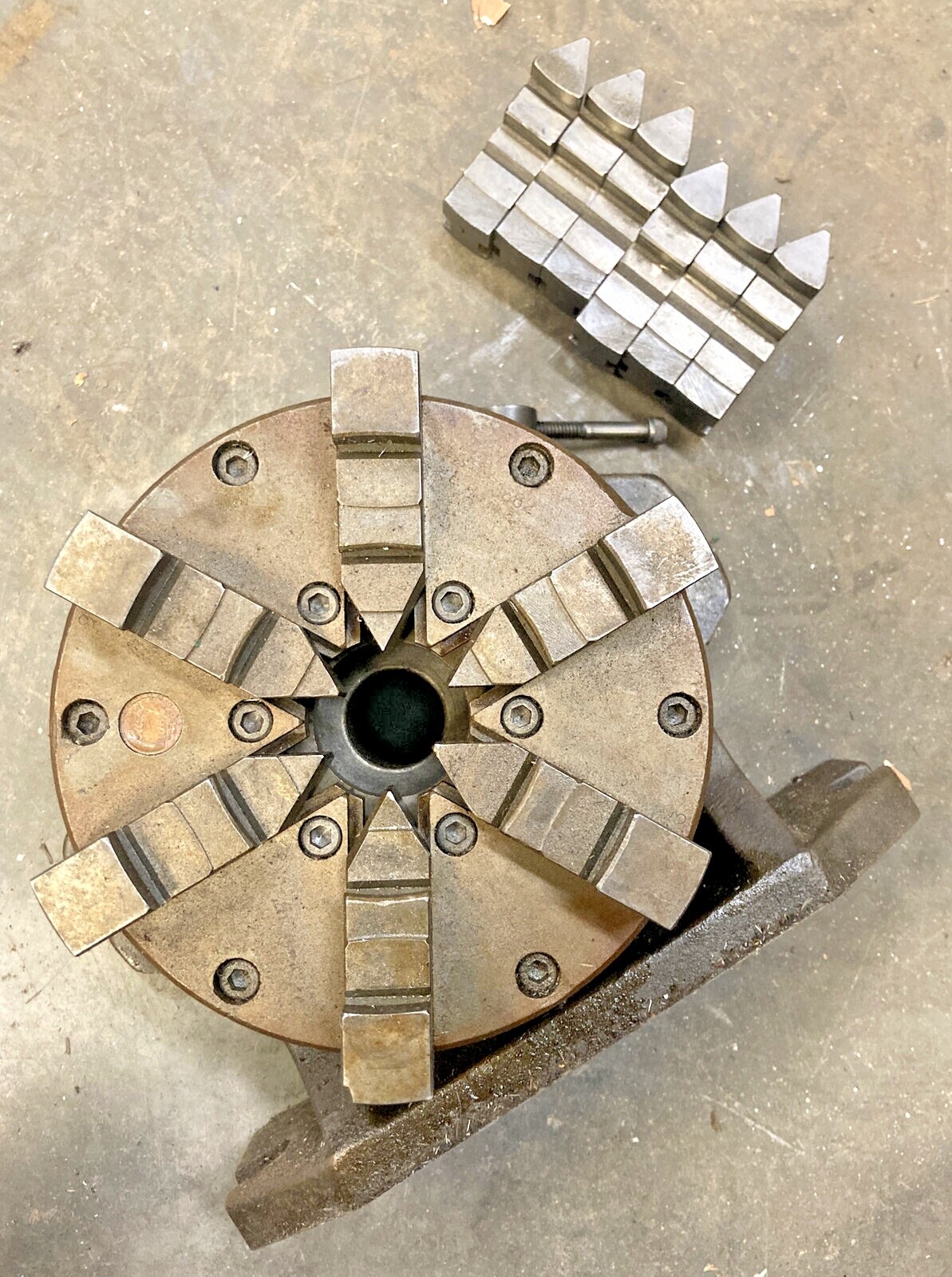 6” Buck 6 Jaw Adjust Tru Lathe Chuck On Horizontal / Vertical Super Spacer H/V