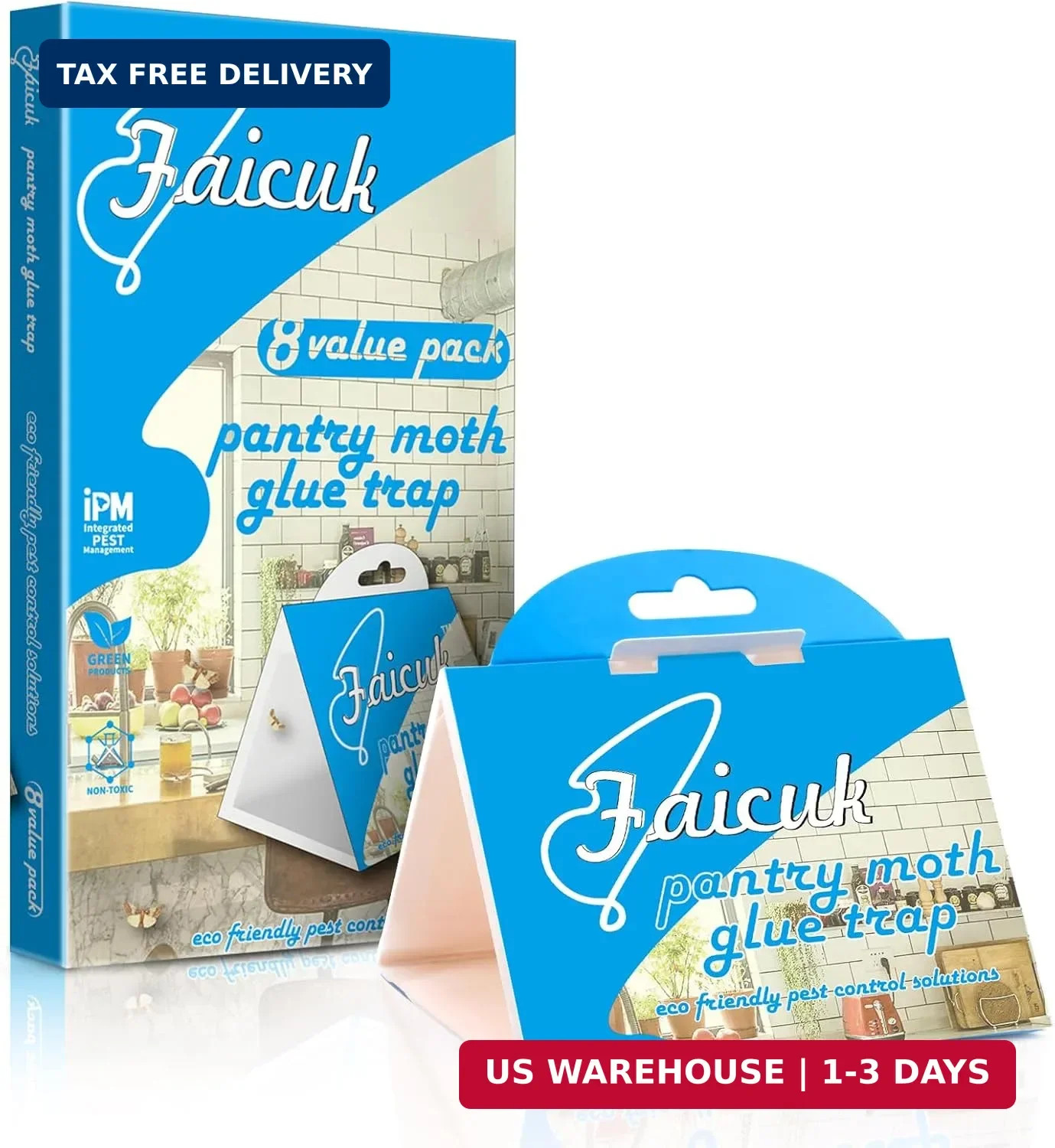 Faicuk Pantry Moth Traps with Pheromone Attractant for Home, Kitchen, and Storer