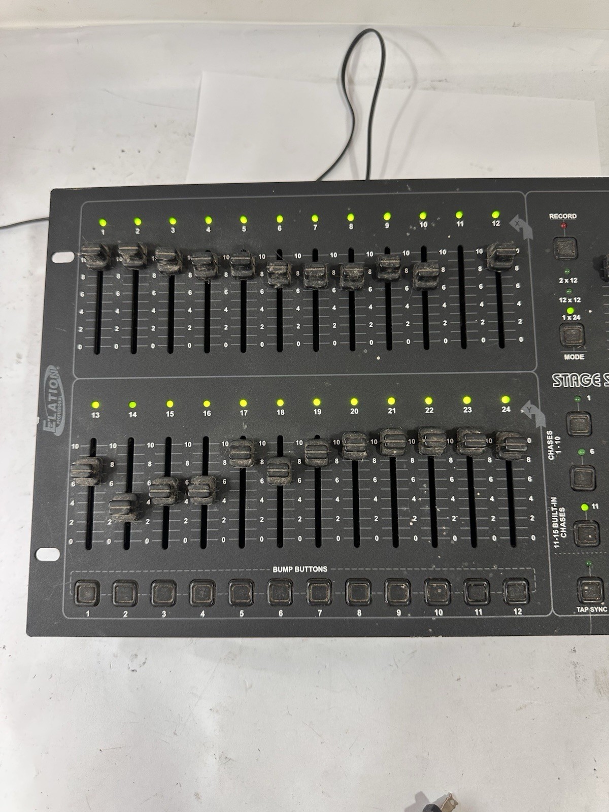 Elation Stage Setter-24 DMX Lighting Console Tested Working Ch 11 Slider Broken
