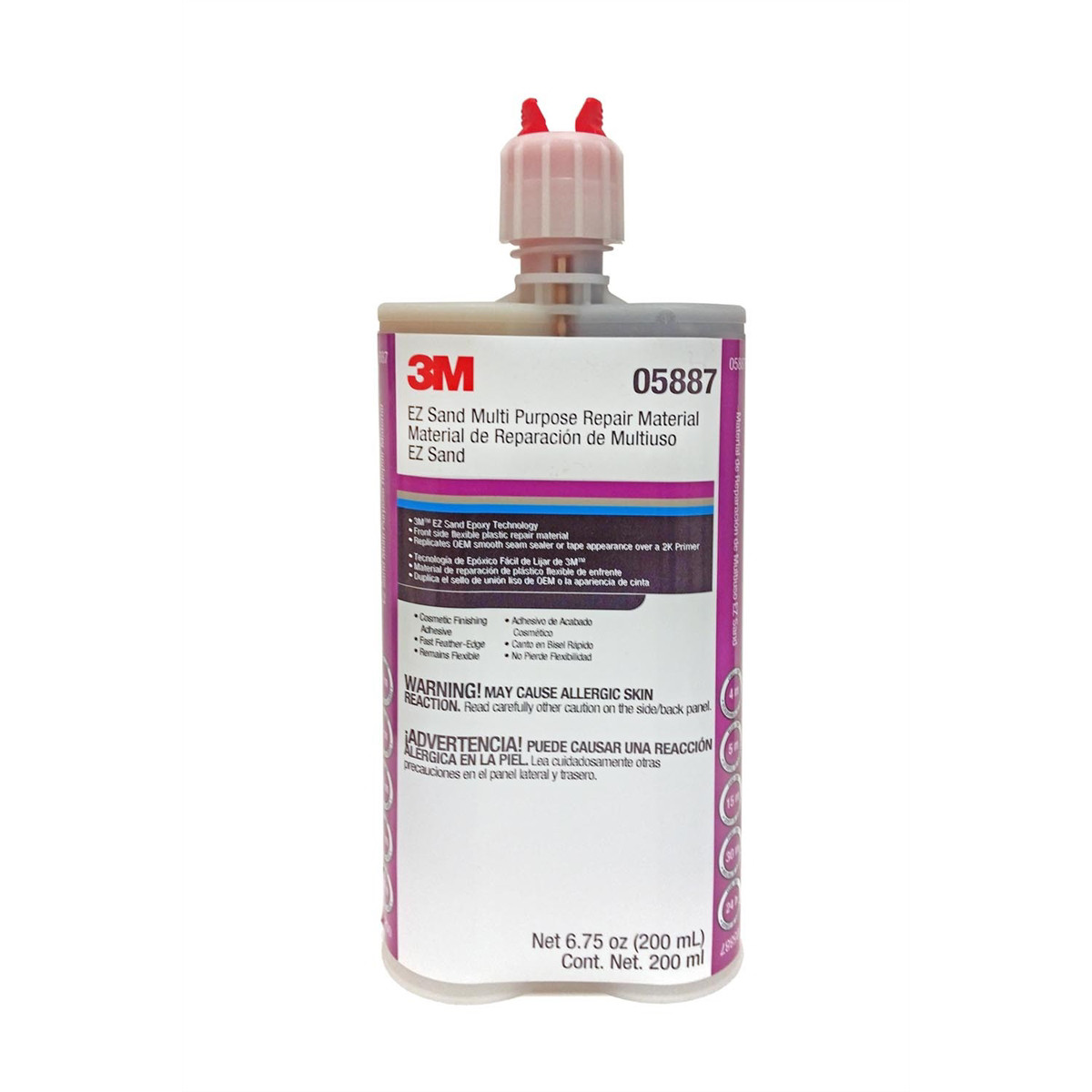 3M Automotive 5887 Automix EZ Sand Flexible Parts Repair, 200ml