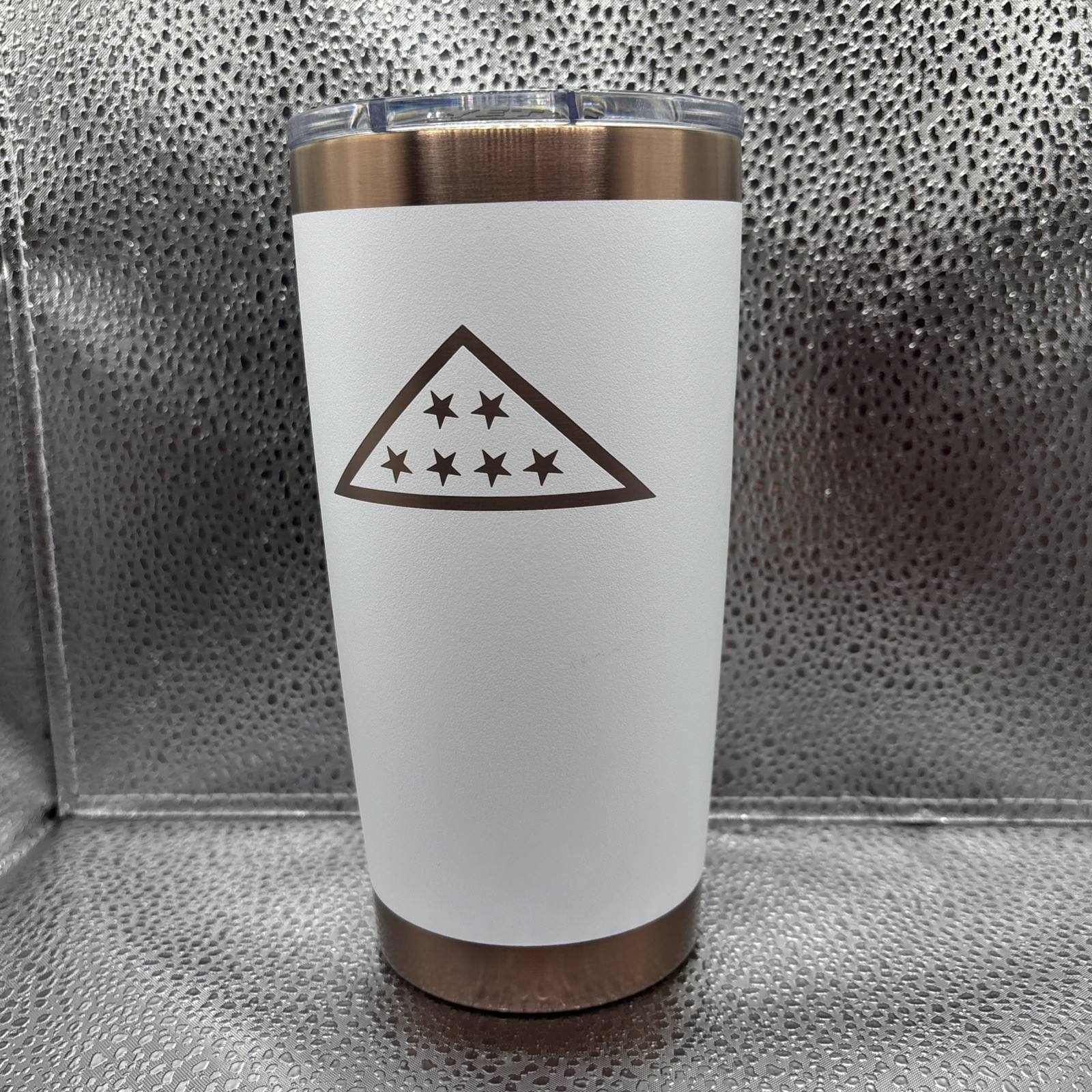 2023 Yeti Folds of Honor FOH White & Copper 20oz Rambler Tumbler Brand New