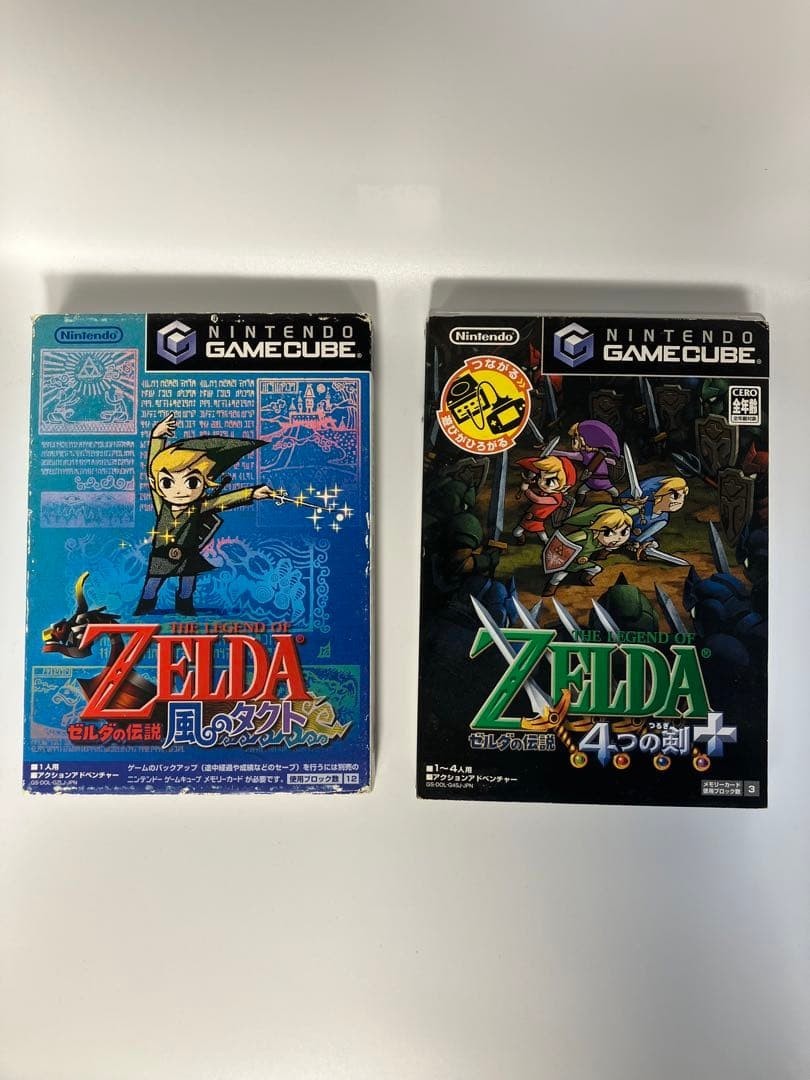 GC1 Nintendo Gamecube GC The Legend of Zelda The Wind Waker Four Swords Lot 2 Ja