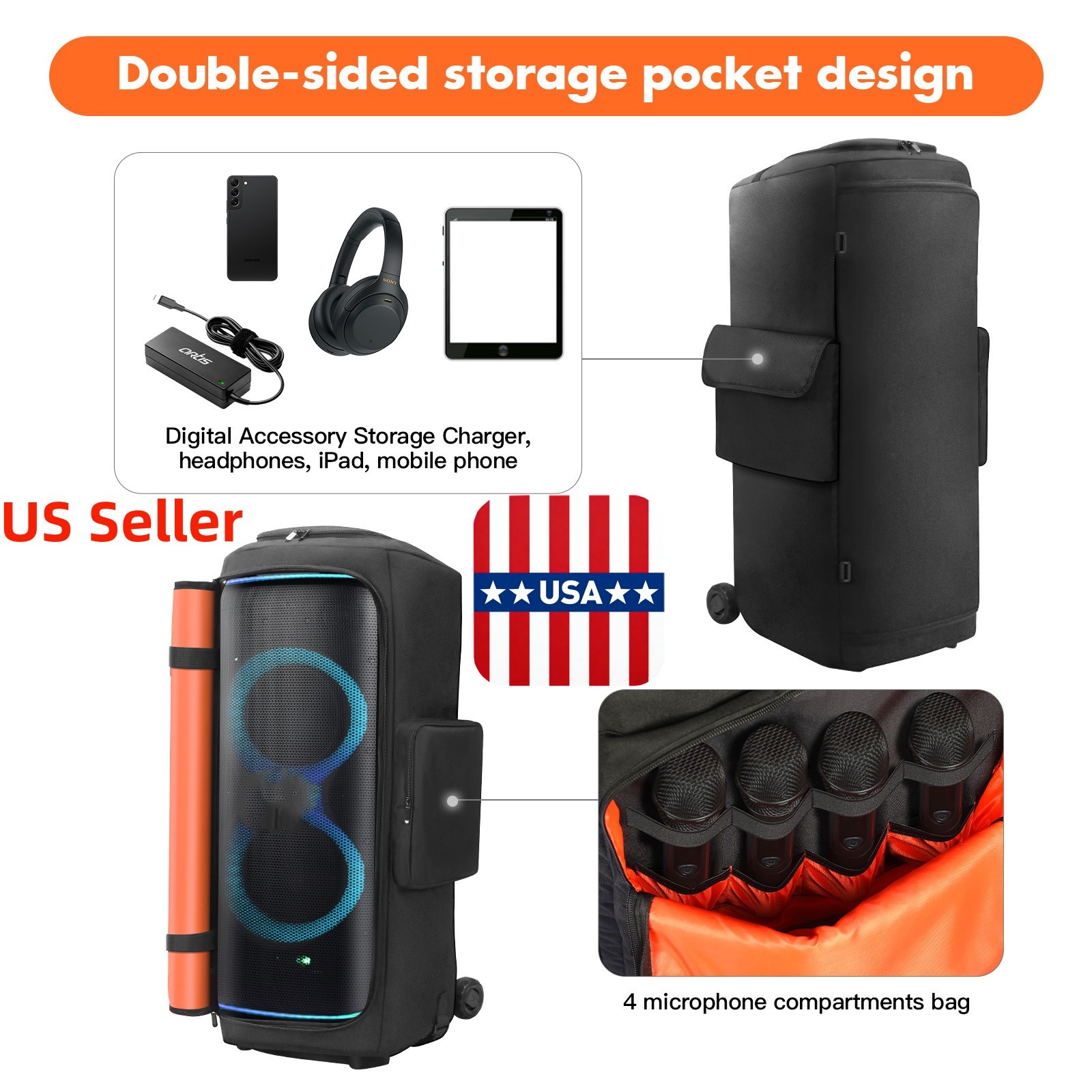 Case for JBL PartyBox 720 Portable Speaker Dustproof Cover Travel Storage Bag