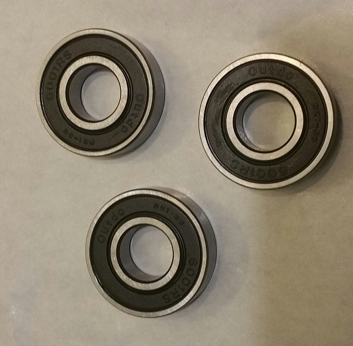 3 Bearings NSK 6001 RS or LL- Fit Makita 9564CV , 9565 CV, 9566 part nr.9
