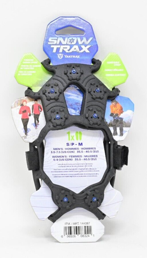 Yaktrax Snow Trax Traction Device Unisex S-M Black Winter Snow Ice Cleats 1 Pair