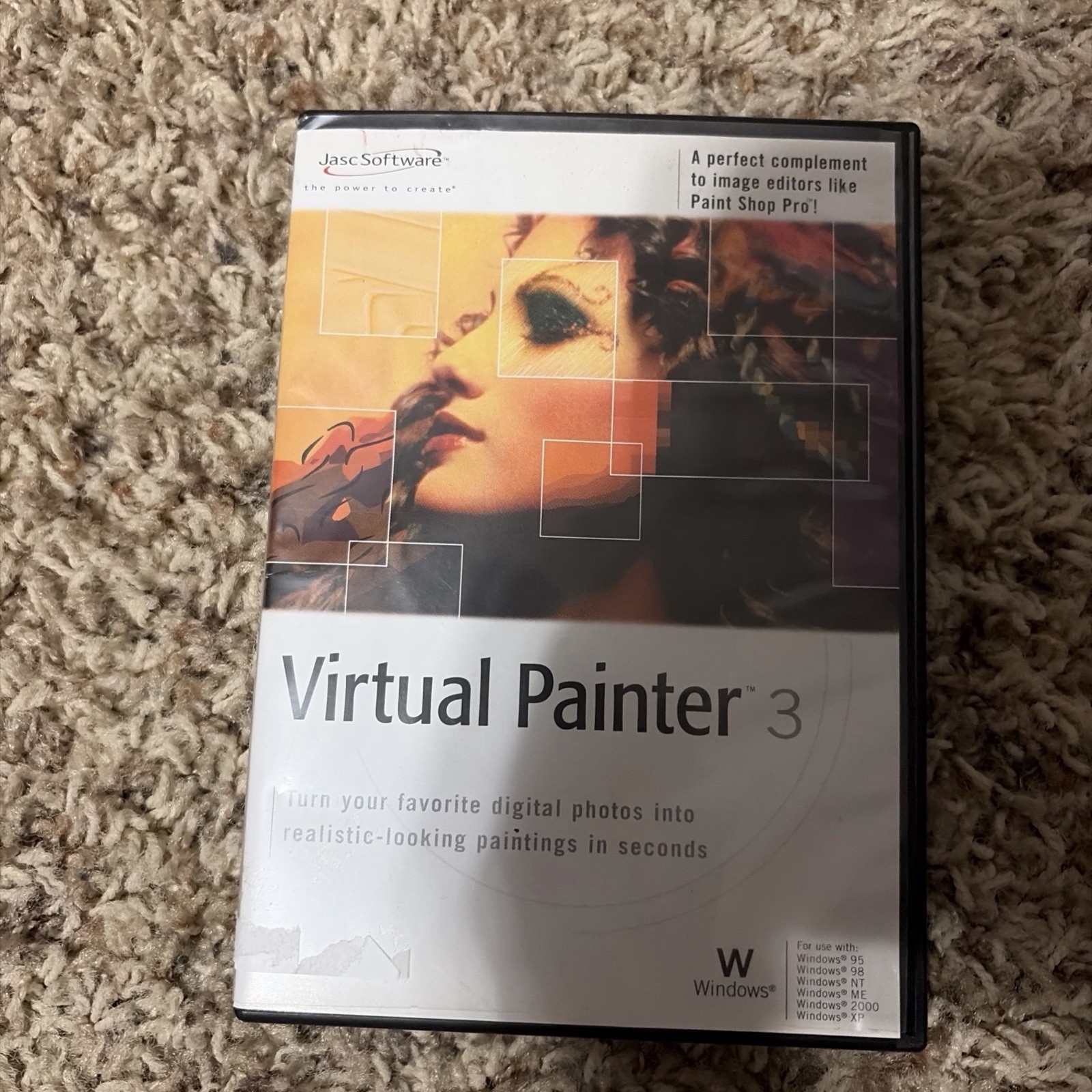 Virtual Painter 3 Jasc Software PC Windows 2001(Case & Disc Only! No Manual!)