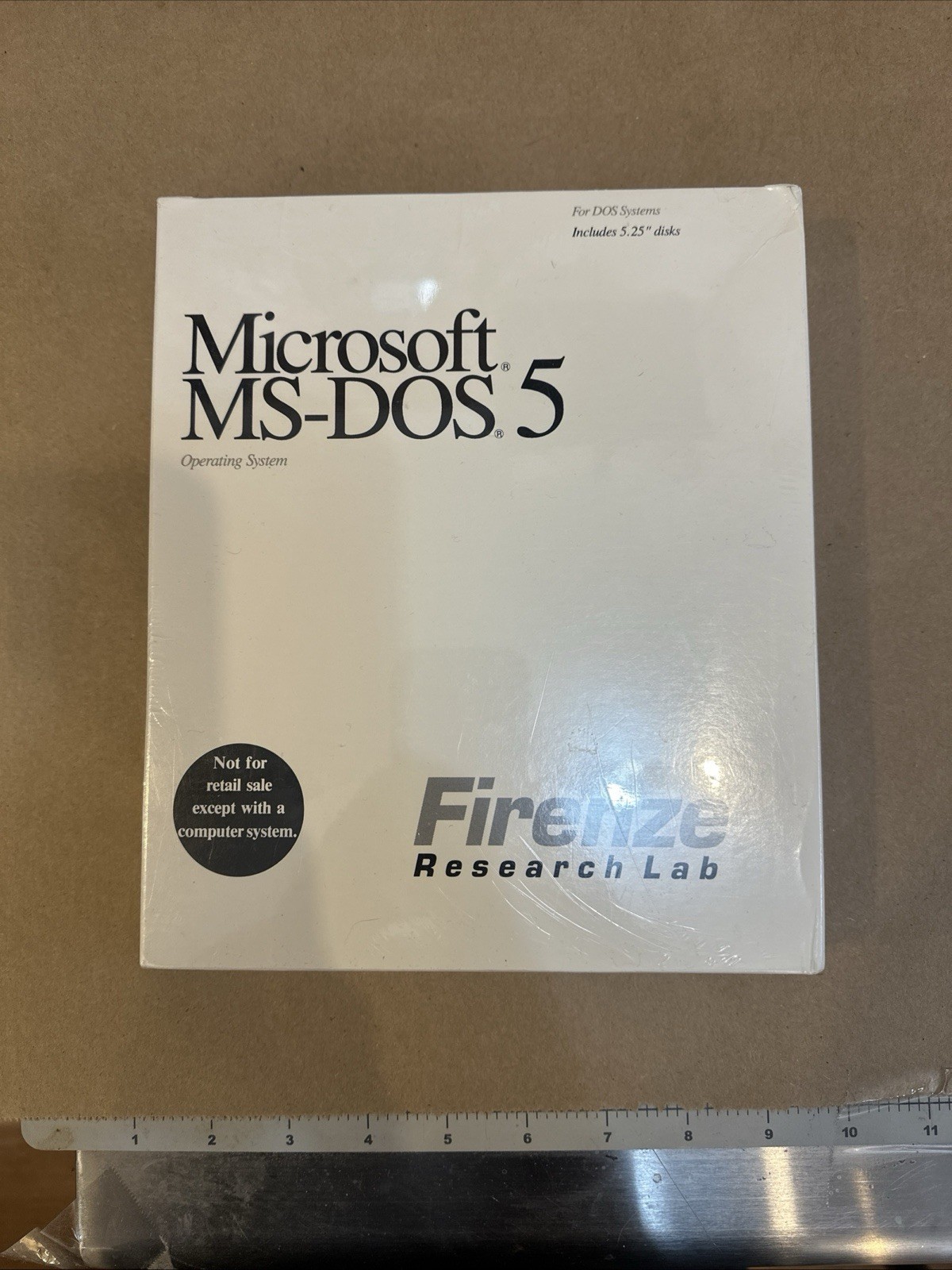 Vintage Microsoft MS-DOS 5 Sealed OEM Firenze Research Lab 1991 Collectible