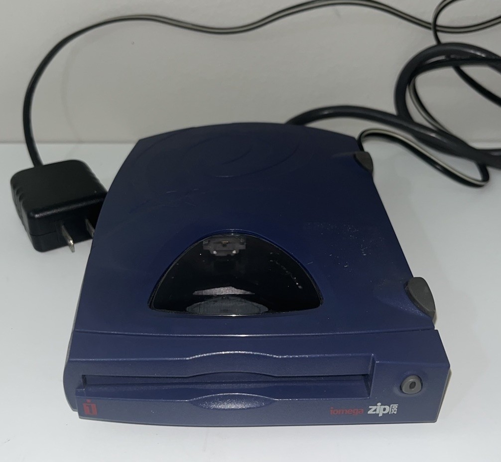Iomega ZIP 250 Z250S External Drive + OEM Parallel SCSI Port Cable Power Adapter
