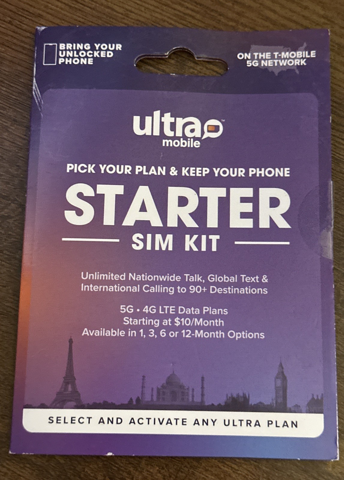 Ultra Mobile Starter Sim Kit w/Sim For Unlocked Phones Unlimited Talk Text New