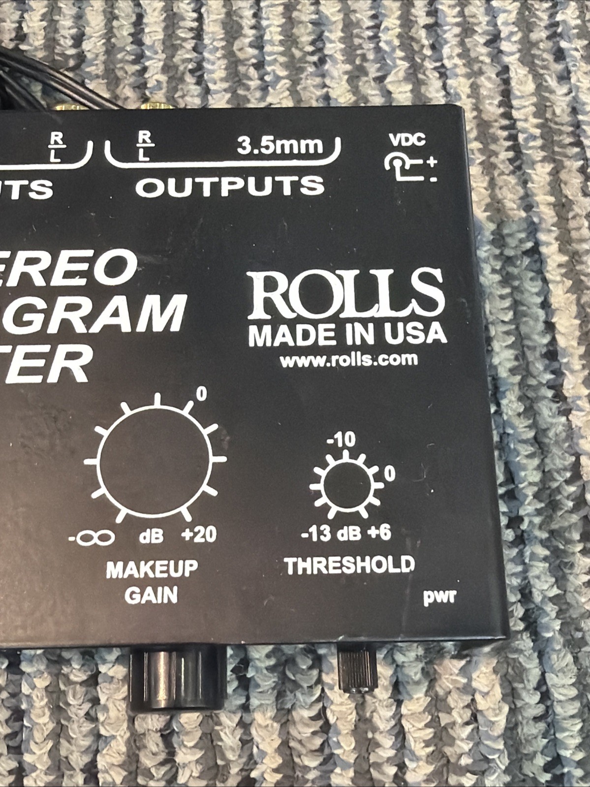 SL33b Mini Stereo Program Limiter with RCA and 3.5mm in/Out Rolls Tested