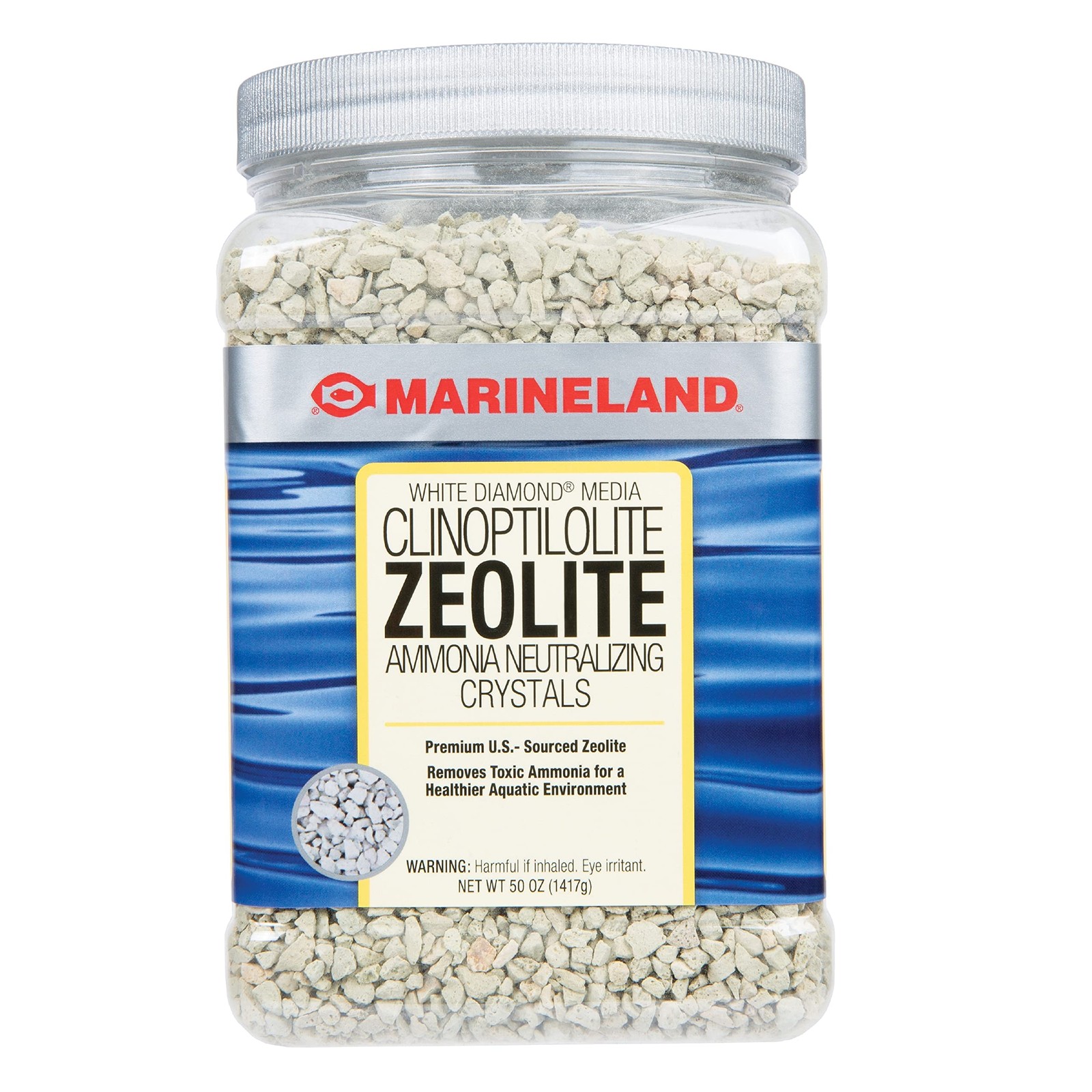 Marineland White Diamond 50 Ounces, Removes Toxic Ammonia, Aquarium Filter Media