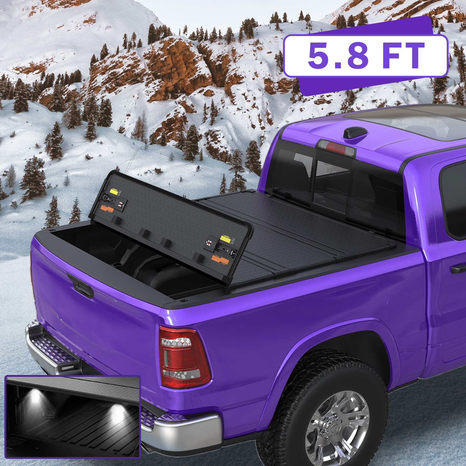 5.8FT 4Fold Hard Tonneau Cover For 2007-13 Chevy Silverado/GMC Sierra 1500 New