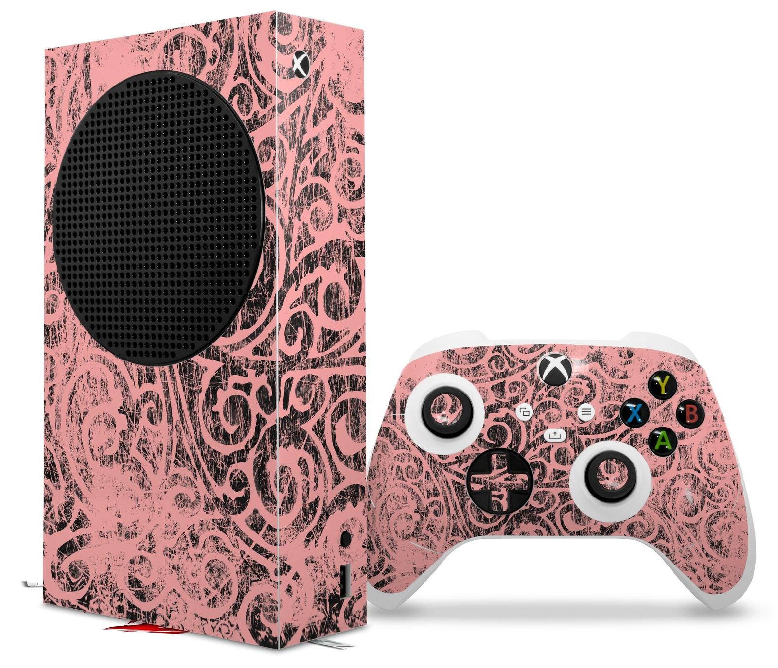 Skins XBOX Series S Console Controller Folder Doodles Pink