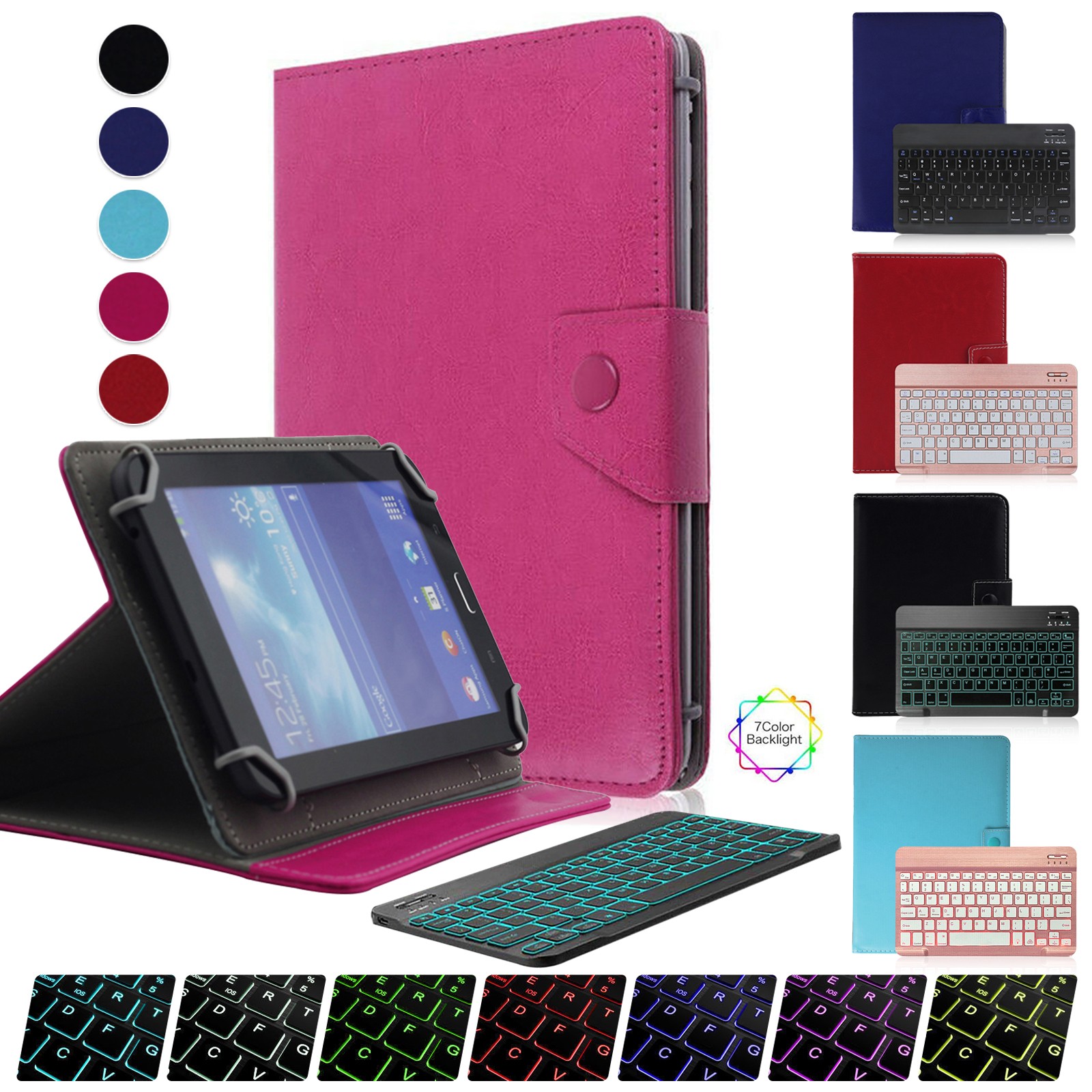 For Lenovo Tab M10 FHD Plus 10.3" TB-X606F/X Keyboard Universal Folio Case Cover