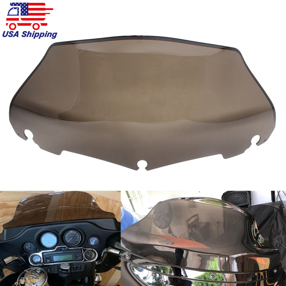9" Wave Windscreen Windshield Fit For Harley Touring Electra Ultra Glide Limited