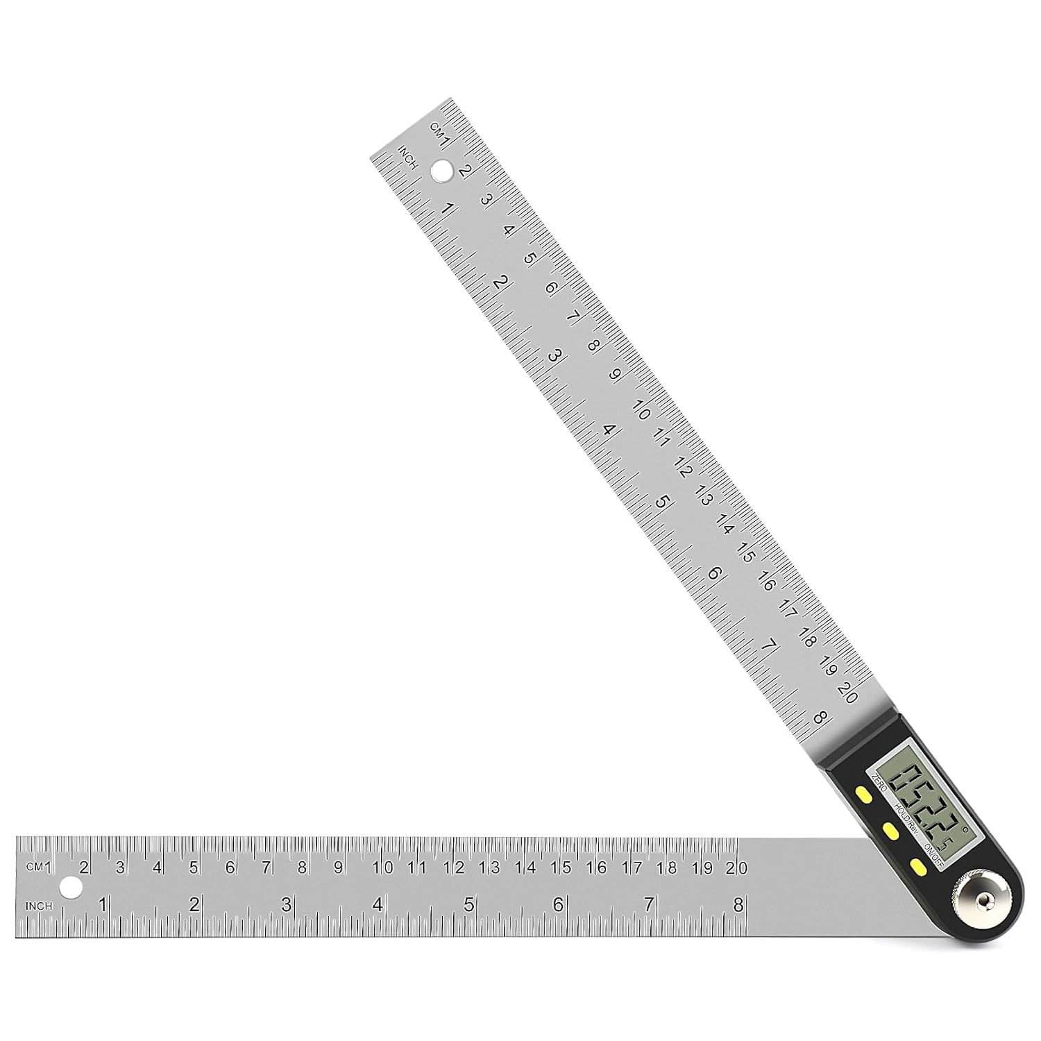 8 inch/200mm Digital Angle Finder Ruler - Stainless Steel Protractor for Woodwor
