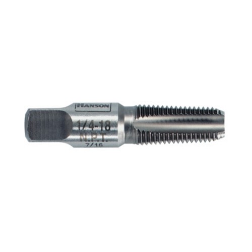 Irwin 1903 1/4"-18 NPT 4-Flutes High Carbon Steel Pipe Taper Tap, 3/4" Per Foot
