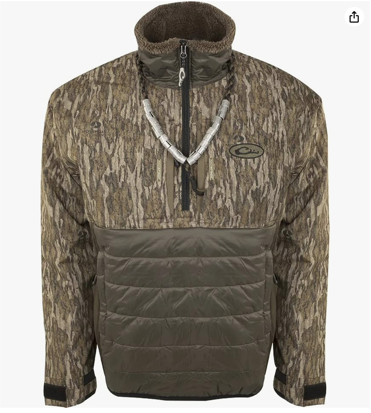 Drake Waterfowl Insulated Jacket Late Season 1/4 Zip Double Down Eqwader DW7335