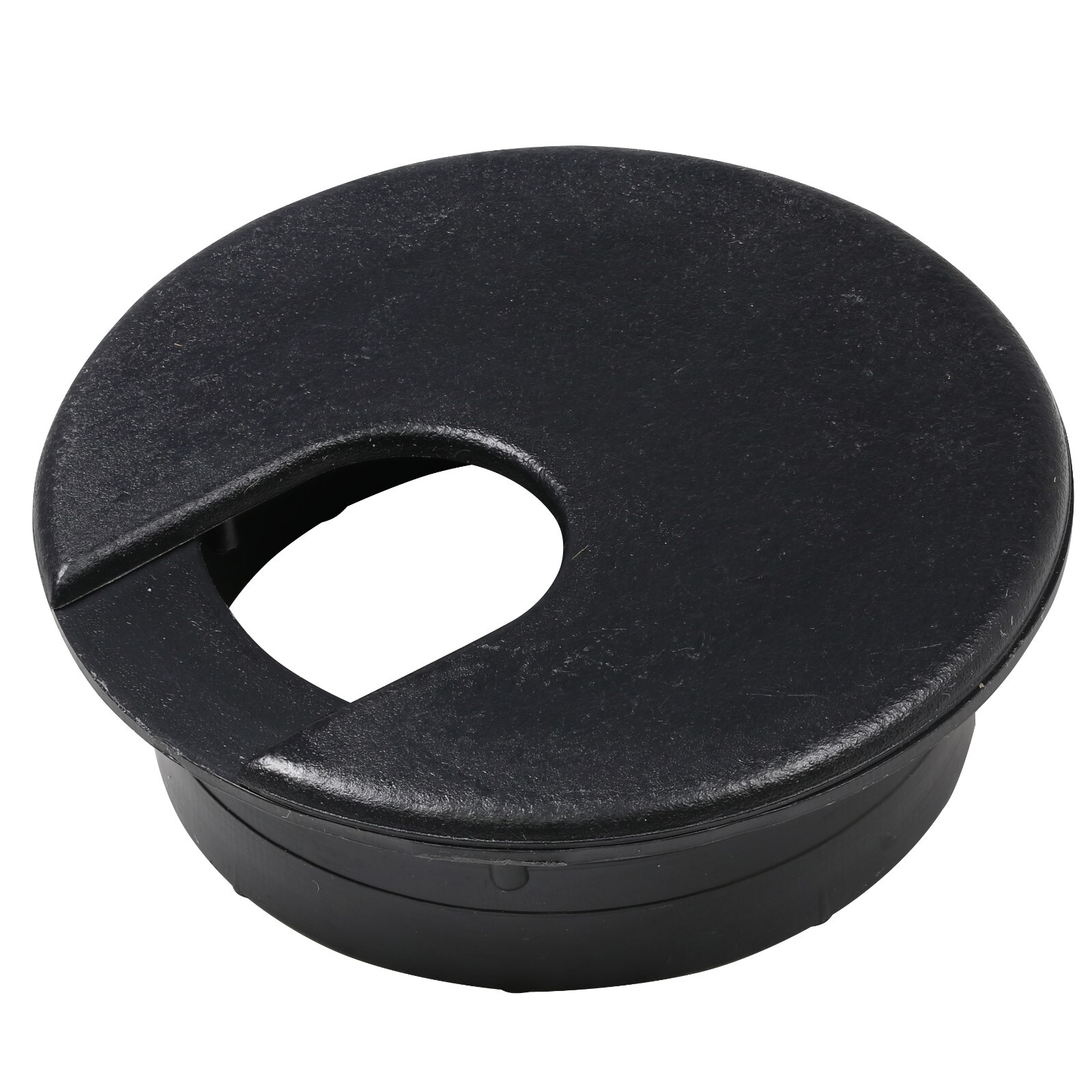 2x (51MM) 2" Round Black Computer Desk Table Port Wire Cable Hole Cover Grommet