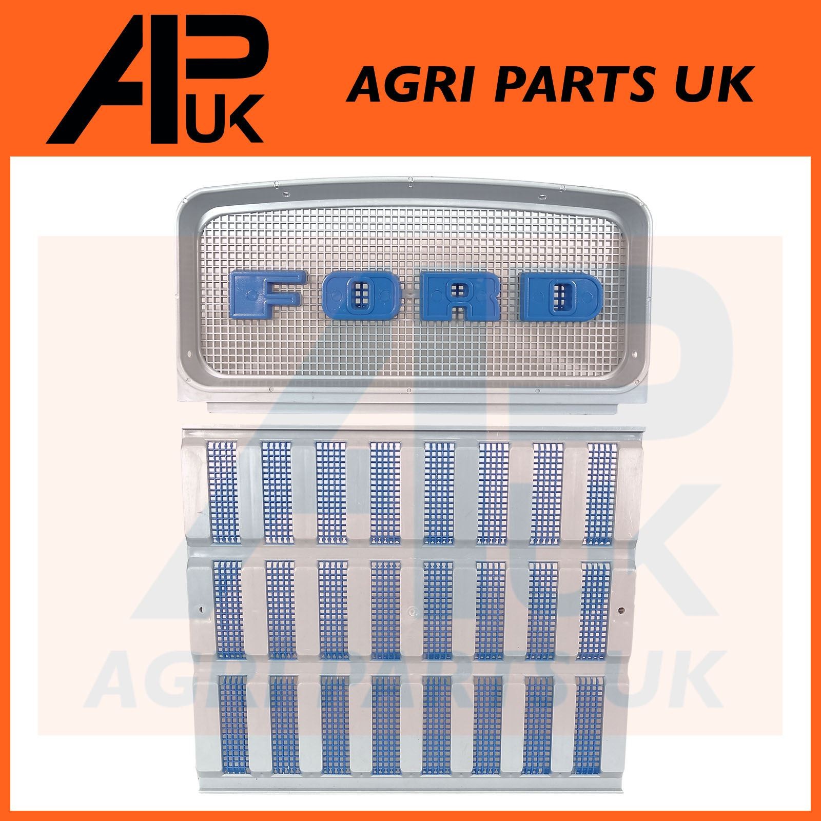 BLUE Upper Lower Grill Set NO Light Holes for Ford 2000 3000 4000 5000 Tractor