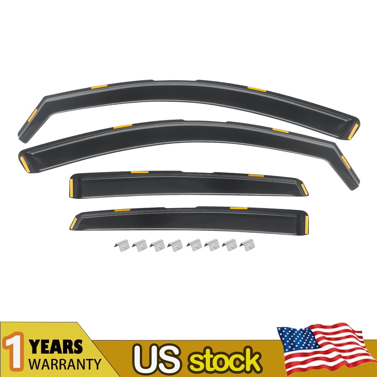 Rain Guards For Honda Accord 2023-2026 Acrylic In-Channel Smoke 4PCS Full Side