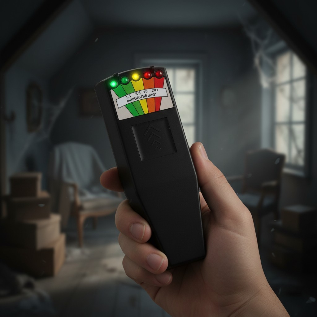 Lightweight Handheld EMF Meter with LED Display for Paranormal Investigation