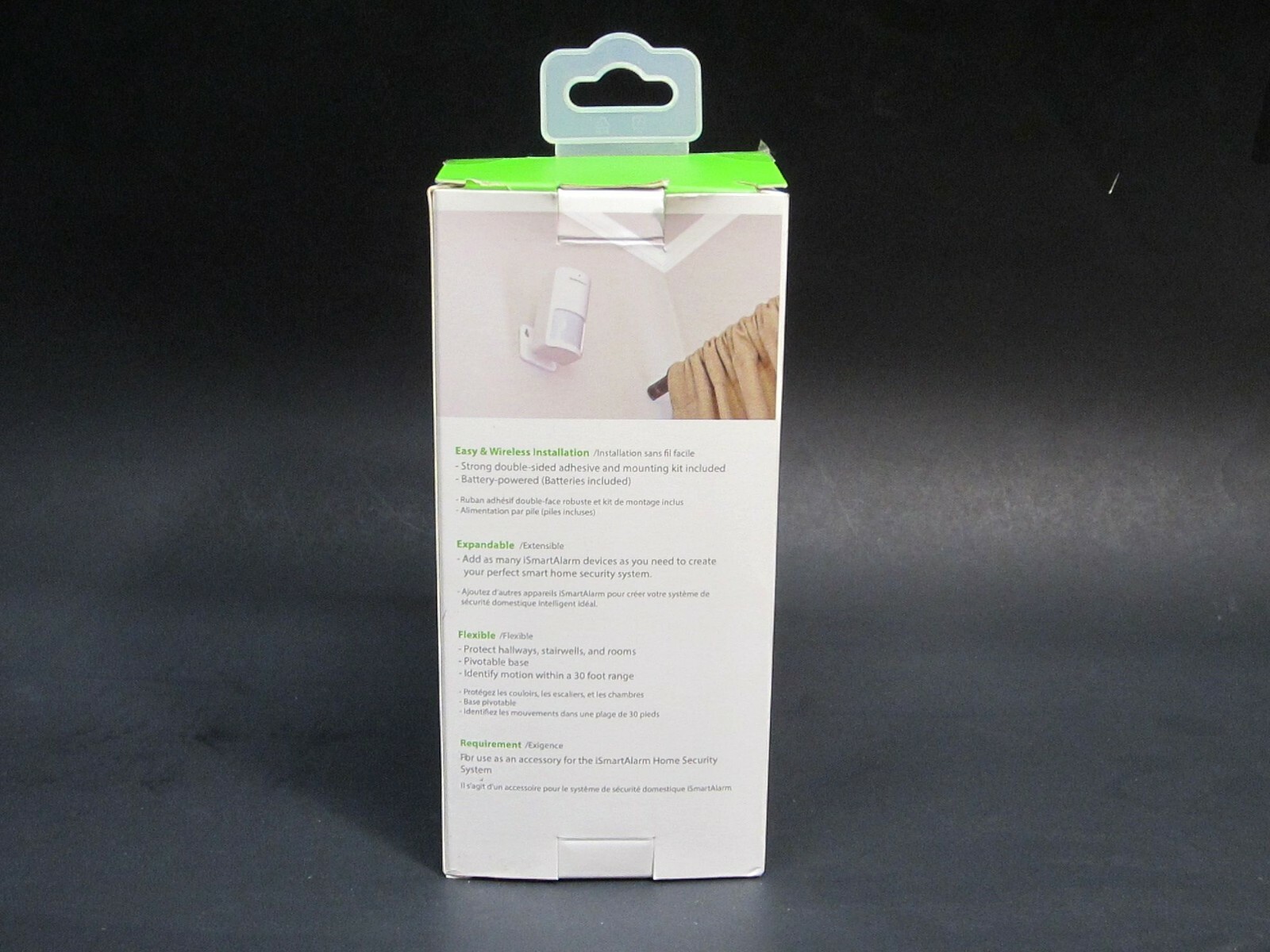 iSmartAlarm Wireless Security Motion Sensor Alarm 30ft Range 90° White Cube One