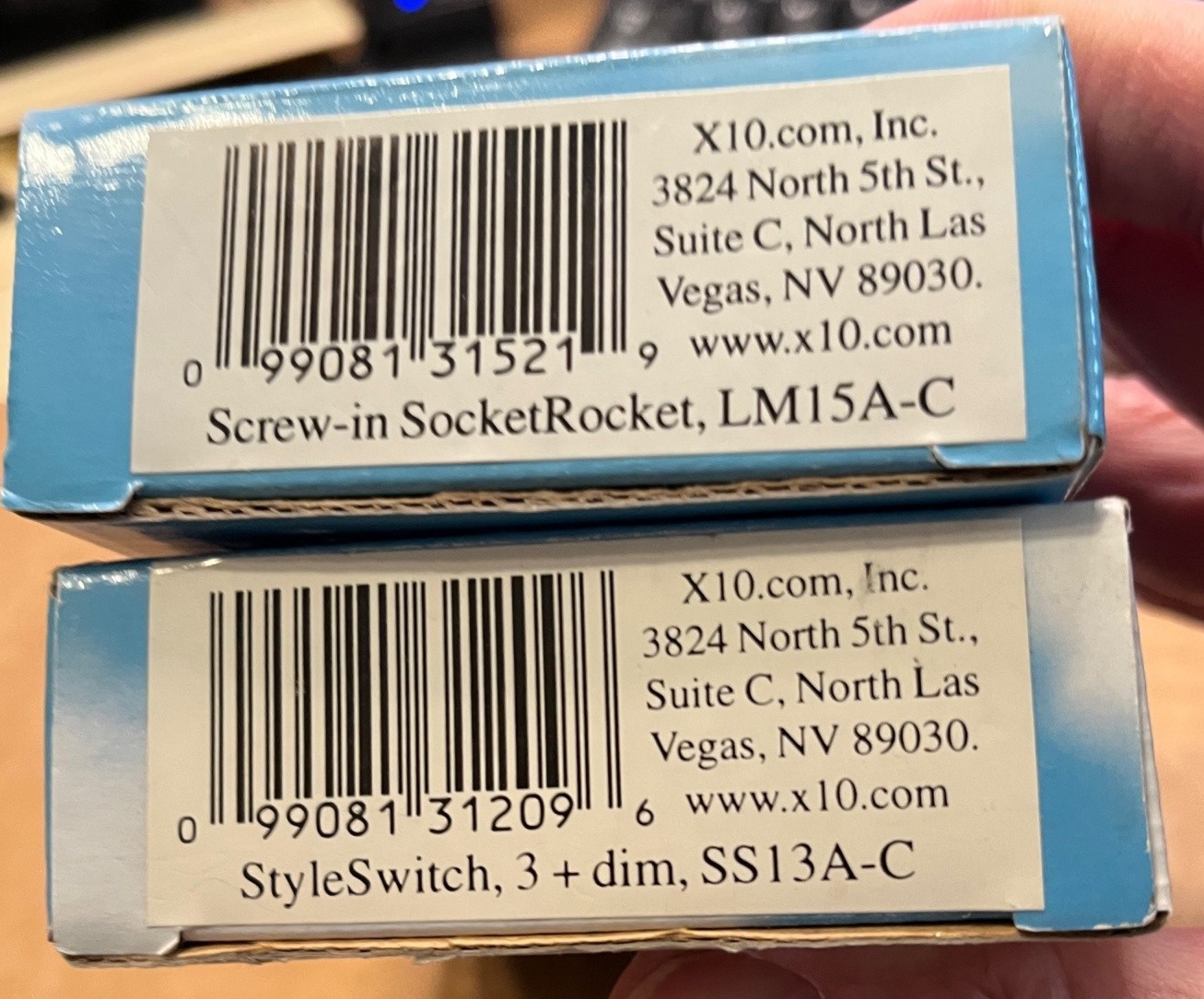 X-10 devices,  new in box, SS13A and LM15A
