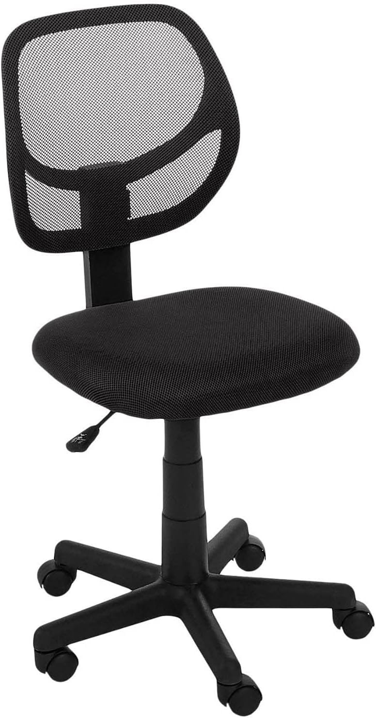 Amazon Basics Low Back Office Chair, Breathable Mesh, Height Adjustable, Padded