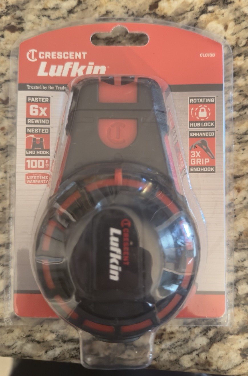 Crescent Lufkin 100' Chalk Reel 6x Faster Rewind - #CL0100 Brand New