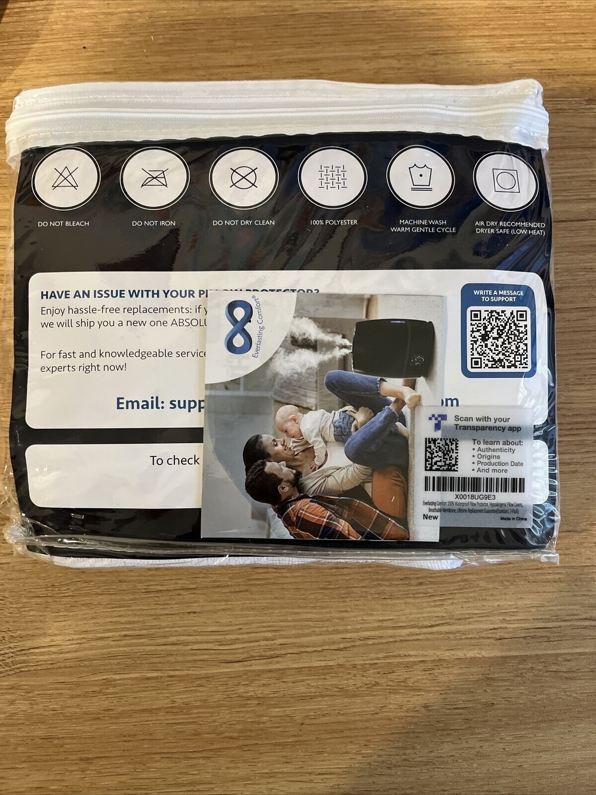 Premium Zippered Waterproof Pillow Protector Standard Size 21" X 27" 2 Pack NEW