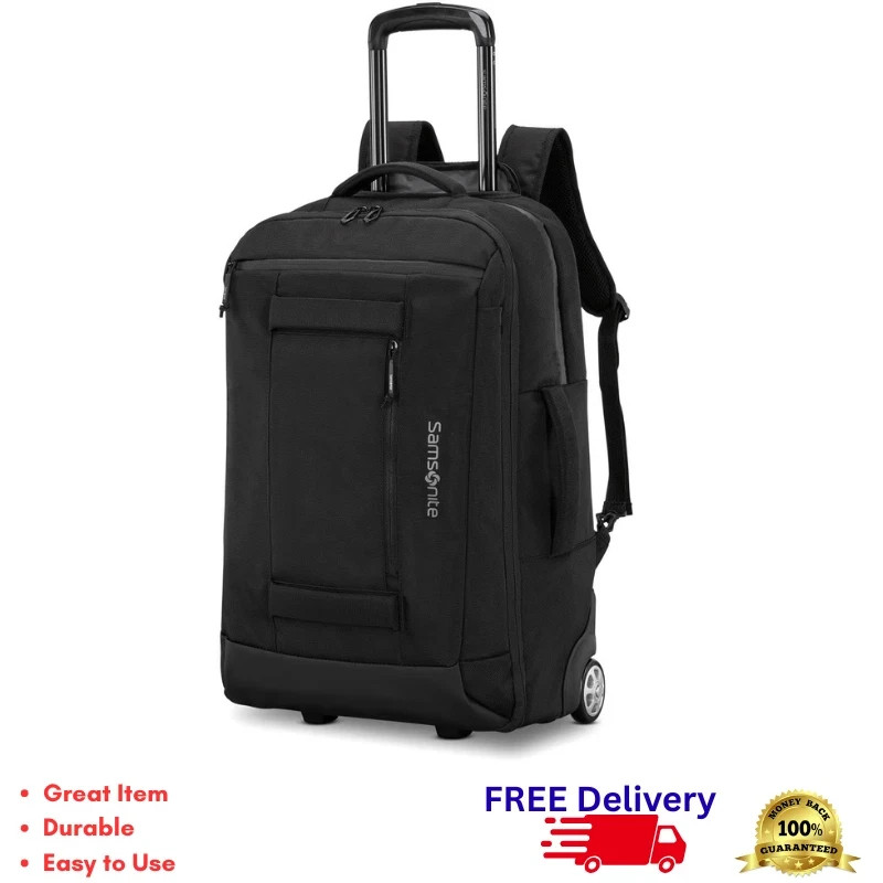 Samsonite Convertible Wheeled Backpack Rolling Laptop Travel Carry-On Bag New