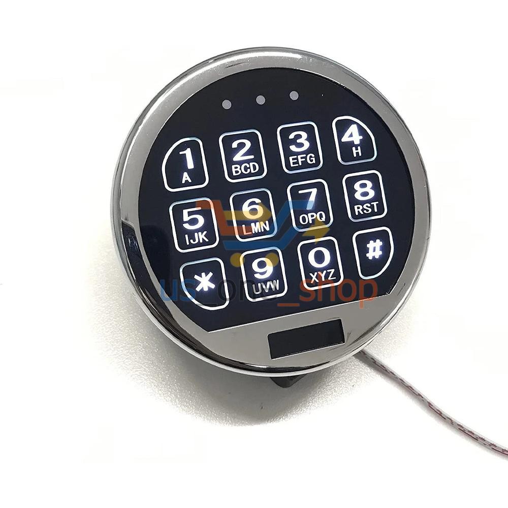 Electronic Safe Lock LED Keypad Chrome Gun Safe Lock Replacement With Swing Bolt