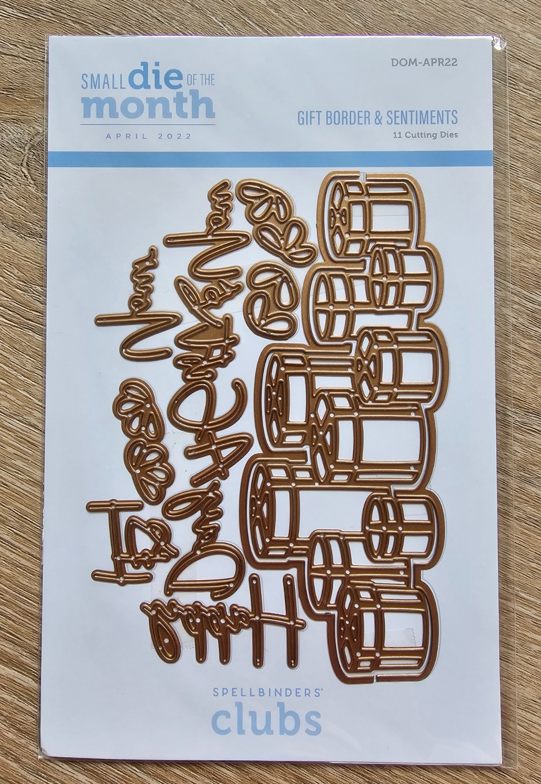 Spellbinders Sm. Die of t M - Gift Border & Sentiments, Metal Cutting Dies, NIP